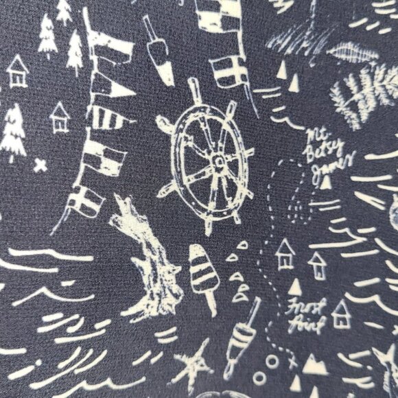 Steven Allen 100% silk nautique crop boxy blouse Oversize - Picture 4 of 7